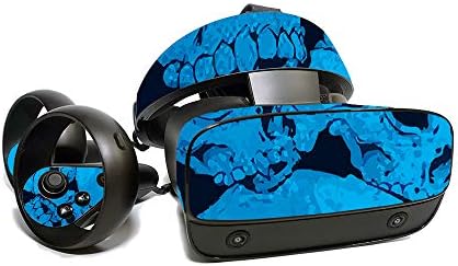 עור אויססקינס עבור Rift Oculus S - גולגלות כחולות | כיסוי עטיפת מדבקות ויניל מגן, עמיד וייחודי